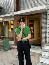 ロエミニマルリネンラウンド半袖ニット/Roe Minimal Short-Sleeved Linen Round Knitwear (9 colors)