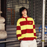 ロゴストライプポロシャツ / Logo striped polo (4473270468726)