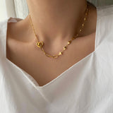 ハートボール2ウェイネックレス/hass Heart Ball Two Way Necklace - 2color