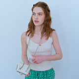 ローズノースリーブTシャツ / ROSE SLEEVELESS TEE, CREAM