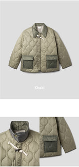 リィドゥズカラーネックキルティングダッフルジャケット/liddes collar-neck quilting duffle jacket 2color