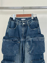 Bizzy, wide, big-cargo jeans