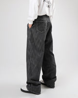 ダブルフェイスドボタンデニムパンツ/double faced button denim