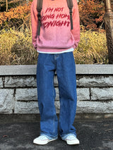 Brush lettering mohair knit