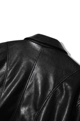 ミニマルライダーソフトレザージャケット/ Minimal Rider soft-Leather Jacket J22 Black