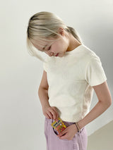 Flower daisy cropped t