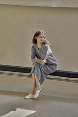 ウールHスカート/WOOL H SKIRT_GRAY