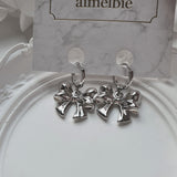 Adorable Ribbon Huggies Piercing - Silver