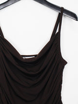 シルキードレープシャーリングスリーブレス / Silky Drape Shirring Sleeveless (2color)