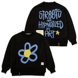22フラワーオーバーサイズニットセーター / 22 FLOWER OVERSIZED KNIT SWEATER BLACK