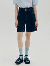 バミューダデニムパンツ / Bermuda denim pants - Dark grey