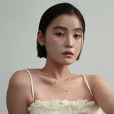 ゴールドパールドロップネックレス/gold pearl drop necklace (material 14K gold)