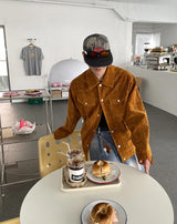 No.0026 HQ flocking trucker JK (3color)