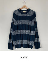 Stripe Extended Sleeve Knit Top (3color) (6598830063734)