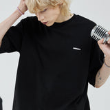 オーバーフィットレタリングショートスリーブT/OVERFIT LETTERING SHORT-SLEEVED T-BLACK
