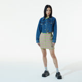 マルチカラーインターロックドレス / GREEN MULTI COLOR INTERLOCK DRESS
