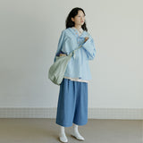 クロップパンツ / unisex crop pants denim (banding)