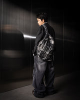 ウォッシュドデニムタートルバックパック / Washed Denim Turtle Backpack (Black)