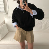 コーデュロイピンタックショーツ