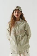ロゴバーシティジャケット/BSR2223FWJK021 LOGO VARSITY JACKET CREAM BEIGE
