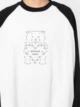 ベアテキストアートロングスリーブラグランTシャツ