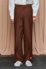 HOUND TOOTH CHECK PANTS / NAVY&ORANGE