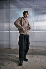 ROUND-COLLAR 7G KNIT CARDIGAN (Beige) / ラウンドカラーニットカーディガン