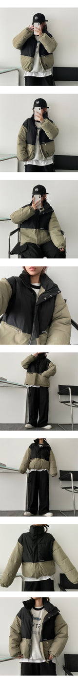 Purim two-tone color half-padded jumper