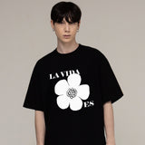 ドローイングスマイルフラワーロゴショートスリーブTシャツ/Drawing Smile Flower Logo Short Sleeve T-Shirt