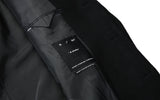 collarless front cover coat black (6615480959094)