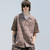 パラダイスペイズリーハワイアンシャツ / PARADISE PAISLEY HAWAIIAN SHIRT BROWN