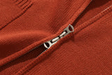 Spread Star Knit Zip-up (Brick)