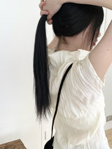 パートルプリーツエンボスハーフポーラー半袖Tシャツ/Pertle Pleated Embossed Half Polar Short Sleeve T-Shirt