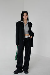 オビカラーマッチングロングスラックス / no.874 obi color matching long slacks (2color)