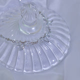  crystal crown heart chain necklace
