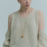ボールペンダントネックレス / Ball Pendant Necklace_Gold