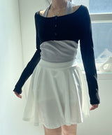 ピュアクロップドカーディガンホルターノースリーブセット / Pure cropped cardigan halter sleeveless set