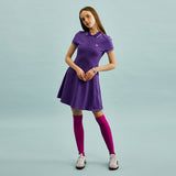 スモールチェリーフレアーピケドレス／SMALL CHERRY FLARED PIQUE DRESS [PURPLE]