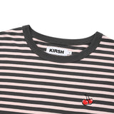 チェリーストライプロングスリーブTシャツ／CHERRY STRIPE LONG SLEEVE T-SHIRT [BLACK]