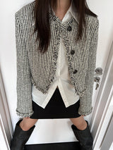 Attitude tweed short jacket