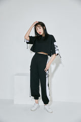 ストリングショートスリーブクロップTシャツ / (9068) XX String Short Sleeve Crop Tee