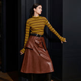 SAMUEL TURTLENECK TEE, LEMON YELLOW+BURGUNDY S/T (6633246556278)
