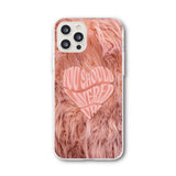 ピンクファーフォンケース(ジェリー)/PINK FUR PHONE CASE (JELLY)