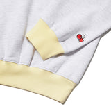 チェリーケーキグラフィックポイントスウェットシャツ／CHERRY CAKE GRAPHIC RIB POINT SWEATSHIRT [MELANGE GRAY]