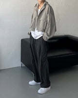 モノクロップフードジャンパー / CR Mono Cropp Hood Jumper (3 colors)