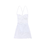 BOLD SLIP BACKLESS MINI ONEPIECE WHITE (6682529366134)