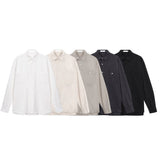 LMN two-pocket oversized cotton shirt (5 colors)