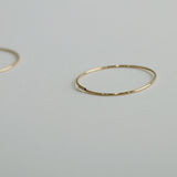 14K GOLD 27MM PIPE RING EARRING (6680545198198)