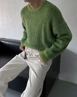 RU2219 Loop Angora Round Knitwear (4 colors)