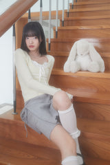 LACE RIBBON TOP (BABY YELLOW)